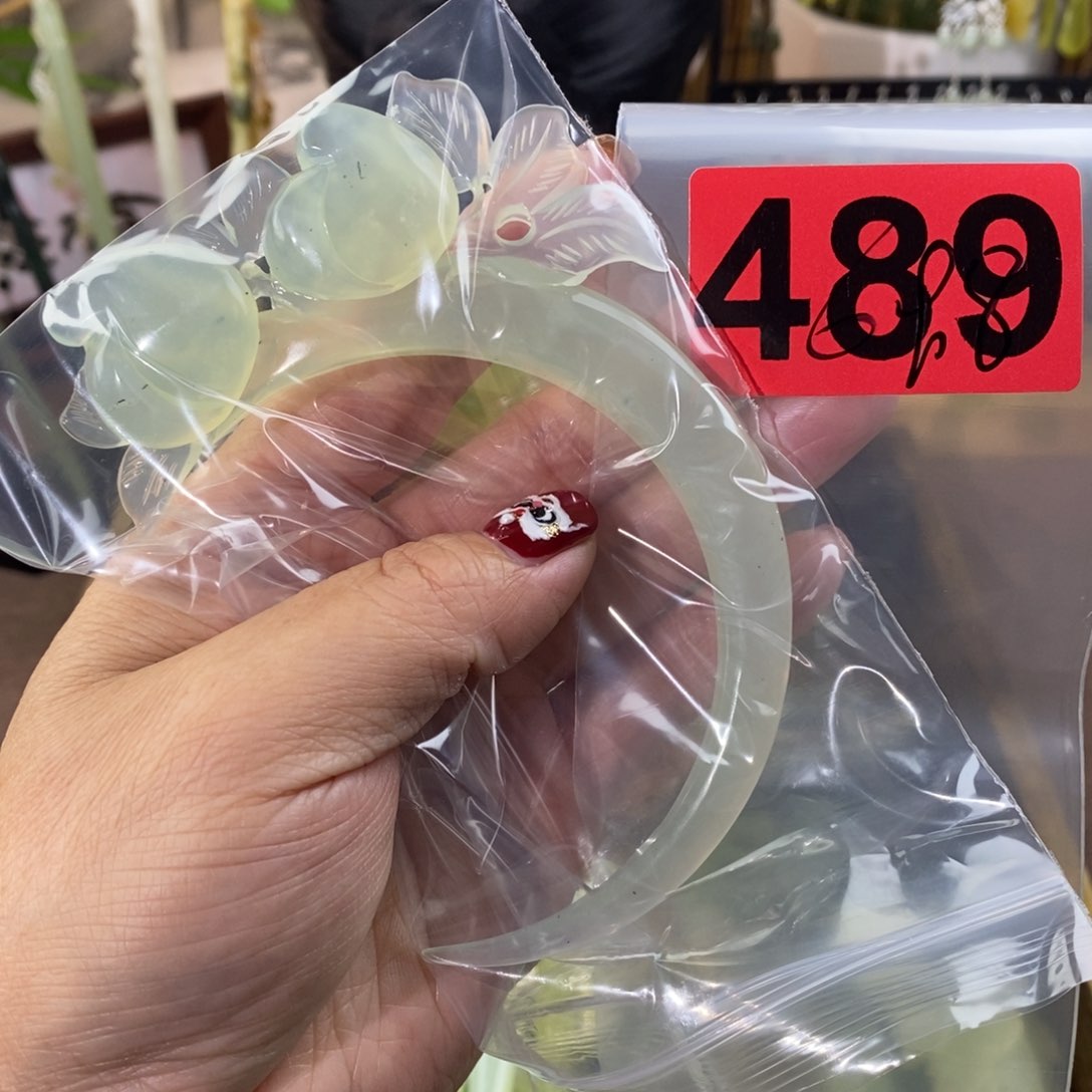 蛇纹石玉玉簪合金N**姐