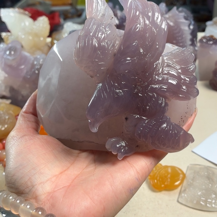 白***妮玛瑙/玉髓未镶嵌吊坠(不含链)