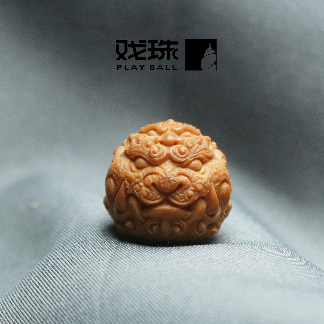 猴头雕刻白虎兽球貔貅猴头核桃天眼吊坠猴头配饰兽球吞金兽男礼物
