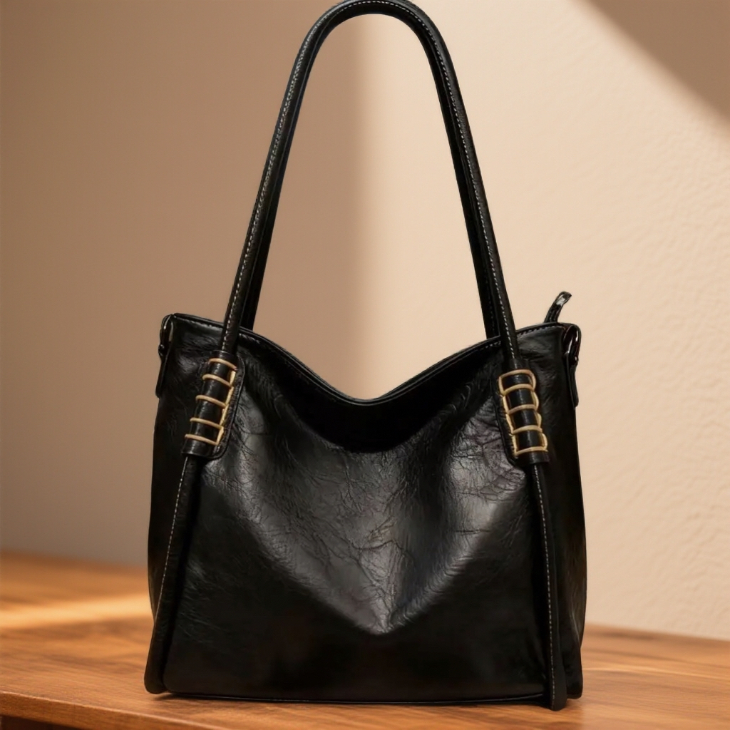 简约时尚真皮质感大容量单肩斜挎手提通勤百搭女包066