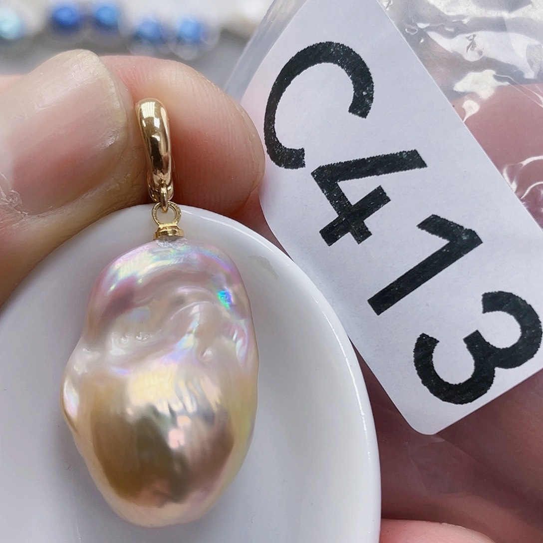 淡水珍珠颈饰银S925镶嵌