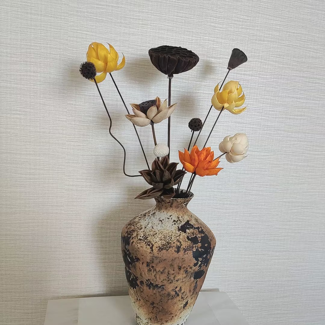 （包含花瓶 分开发货）【古陶寂风】非标品 花材有大有小 介意慎拍