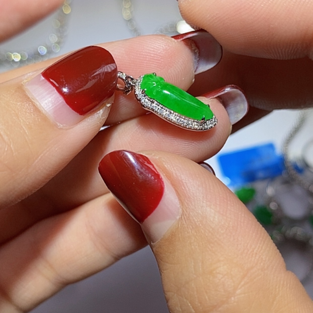 【闪购商品】翡翠颈饰18K金镶嵌只****6吊坠