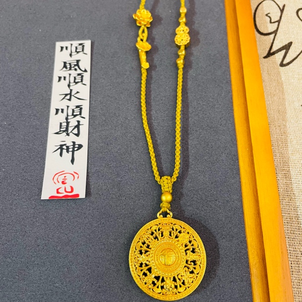 合金吊坠 新中式国潮风｜手工编织莲花如意绳加万福八宝吊坠