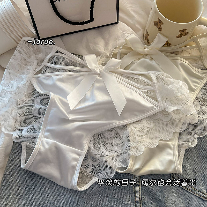 甜美大码性感女士白色少女法式纯欲日系诱惑火辣调整型低腰内裤