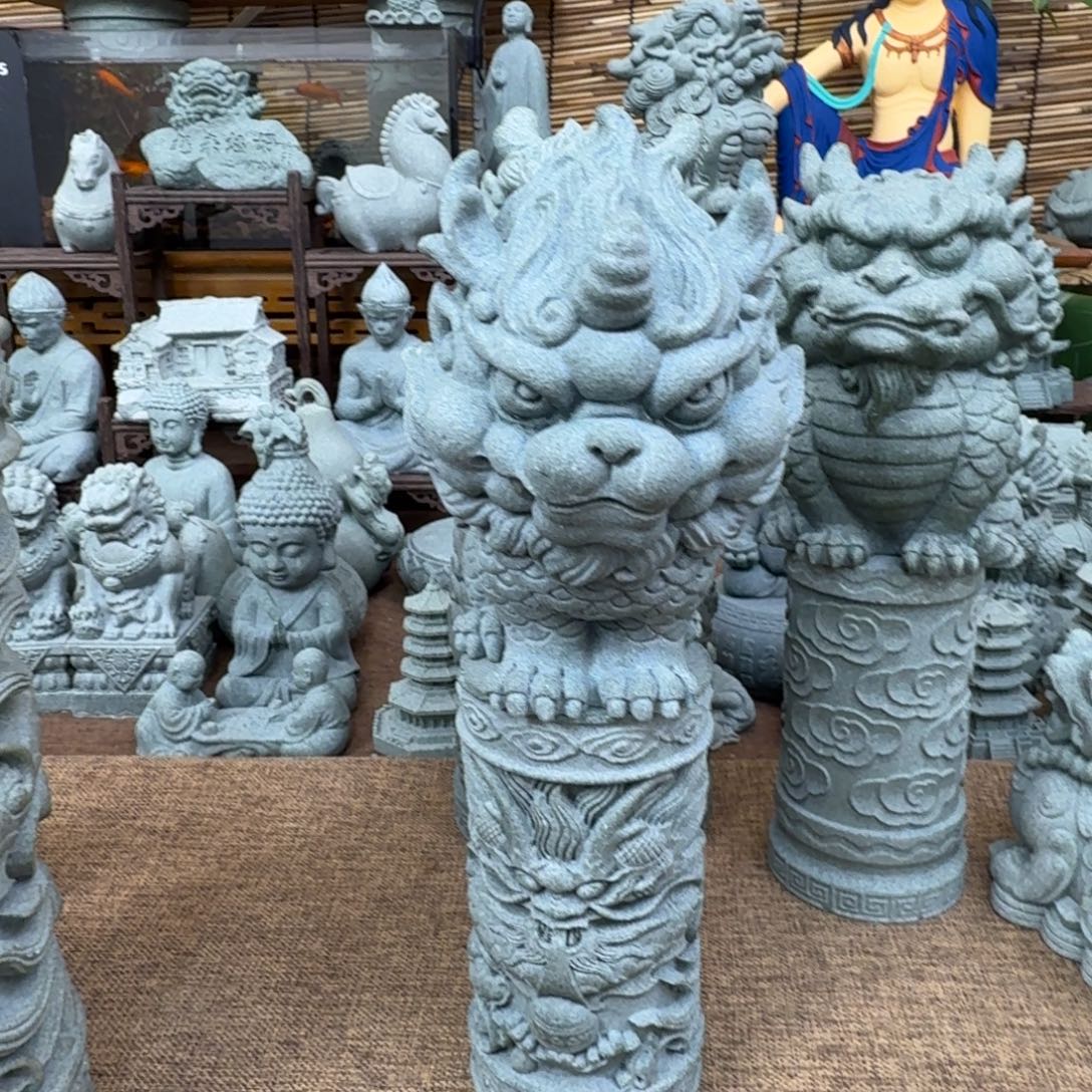 石材青砂石蹲着貔貅