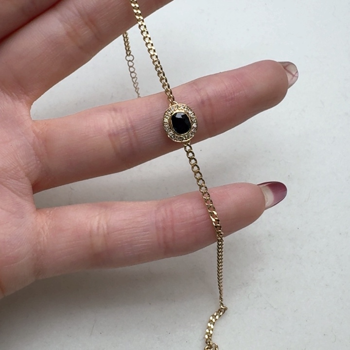 蓝宝石手链18K金镶嵌