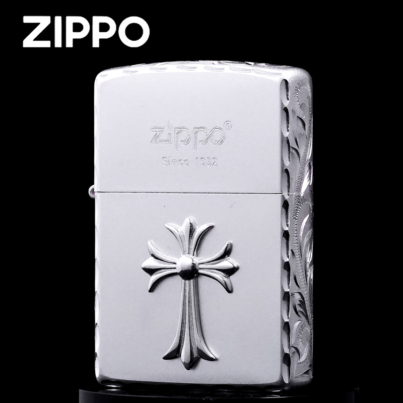 ZIPPO正品打火机/S925银贴章【克罗心】牙边镀银DY9902TZ【林子】
