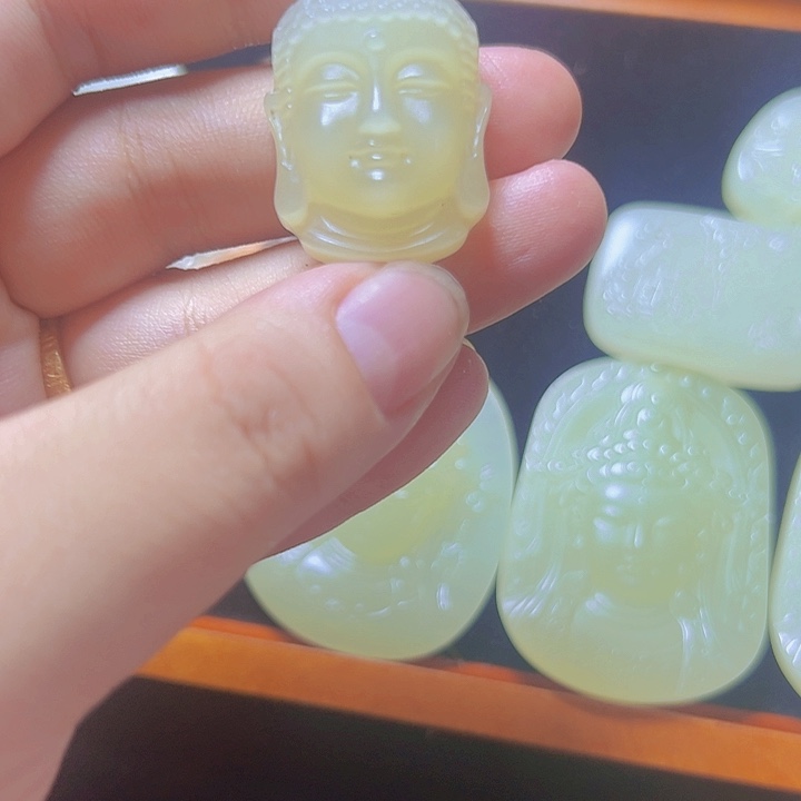 挂件玛瑙/玉髓合金佛头，佛头，佛头