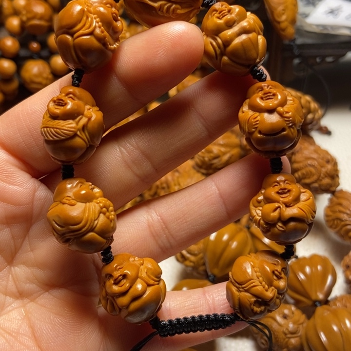 【闪购商品】橄榄核手串/手链八大弥勒1.8