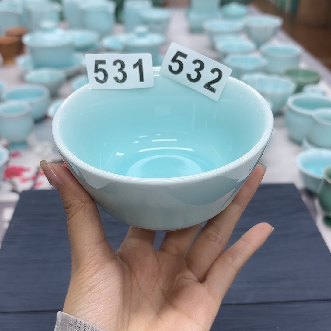 龙泉云间青瓷小米茶器