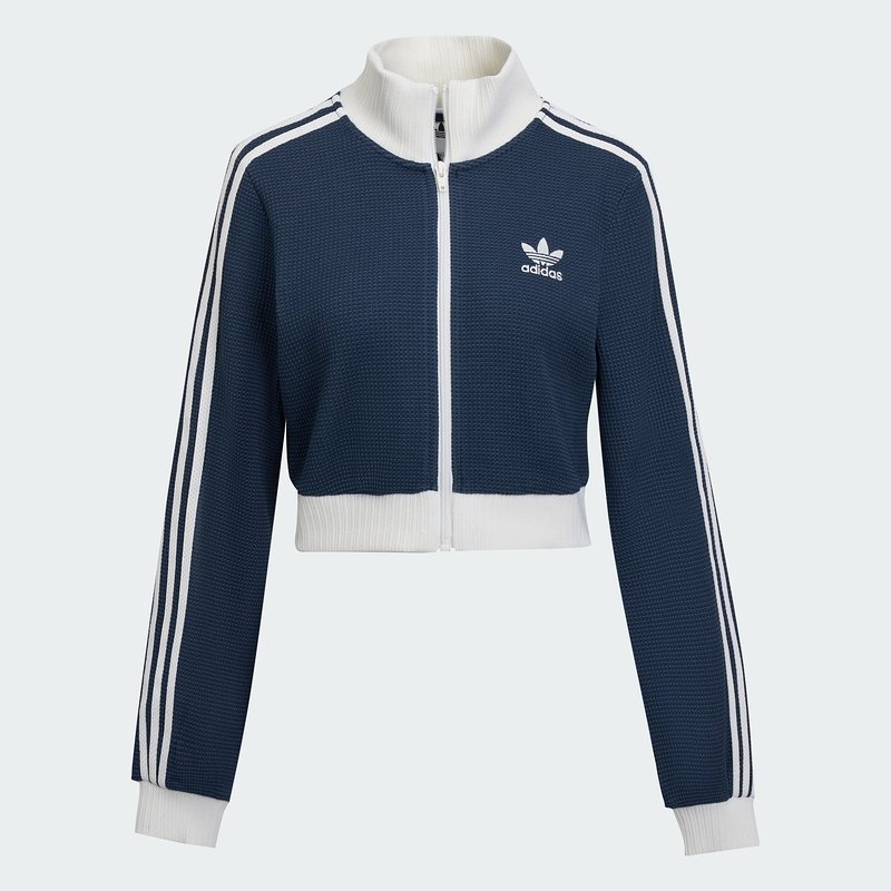阿迪达斯 （adidas）三叶草女子复古短款立领修身夹克外套KC2646