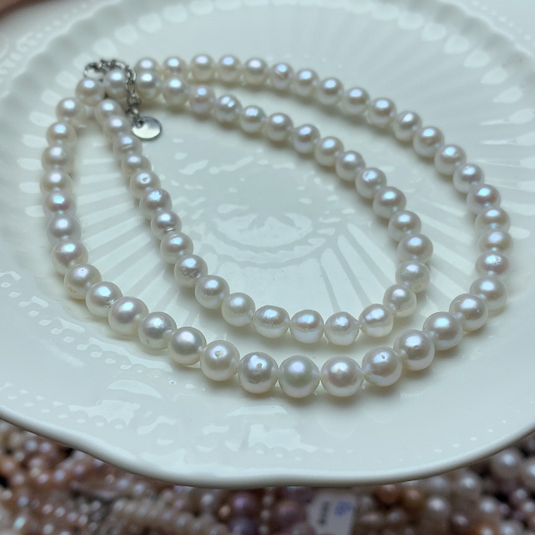 淡水珍珠5-6未镶嵌a153项链