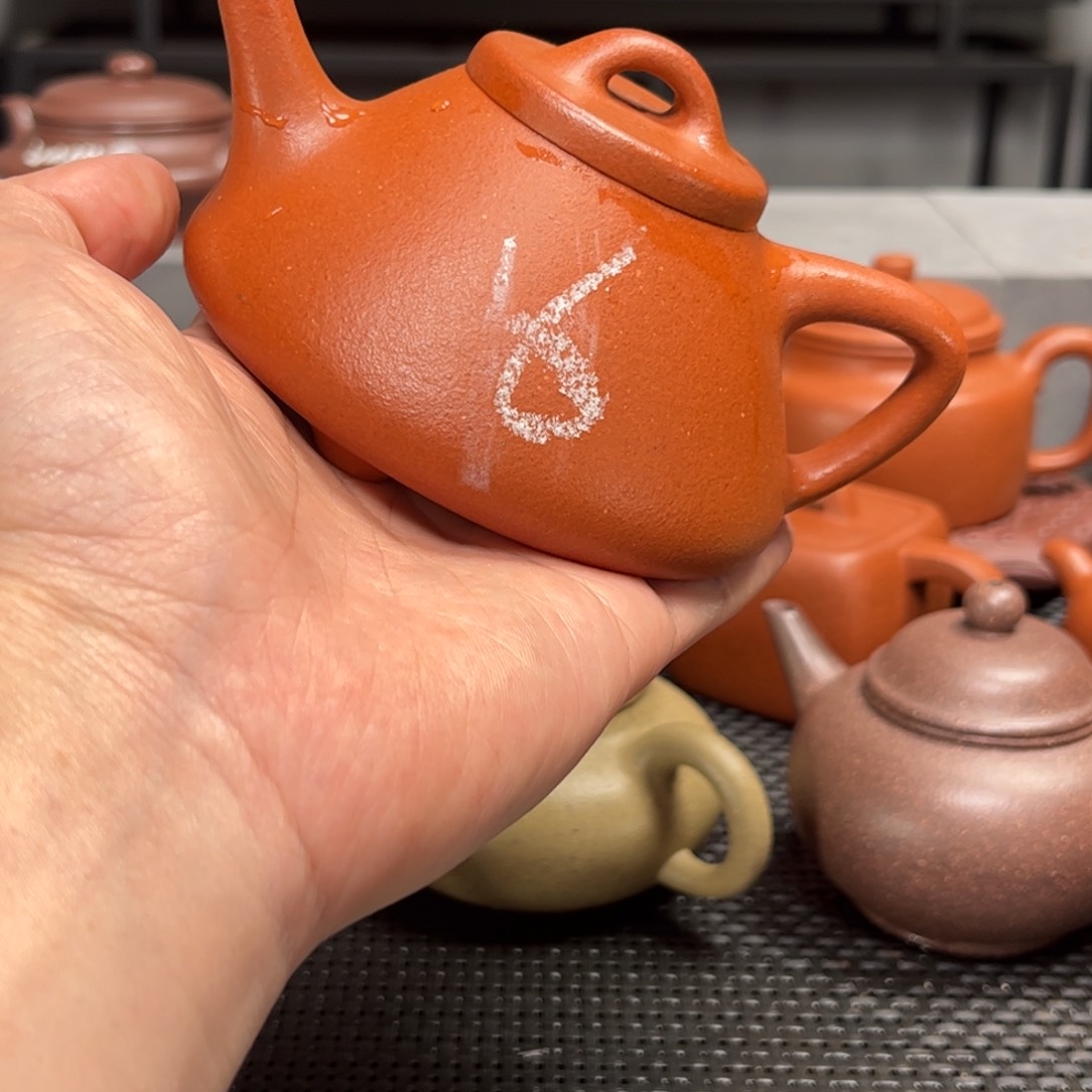 紫砂茶壶年**余紫砂艺术茶具套装红降坡微瑕