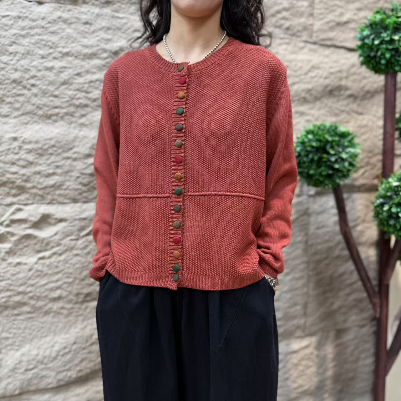 9516新款春夏休闲减龄气质纯色毛衣T恤