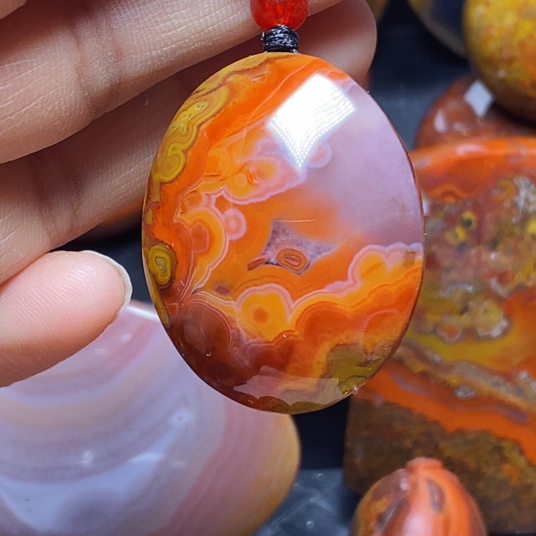 玛瑙/玉髓吊坠(不含链)未镶嵌