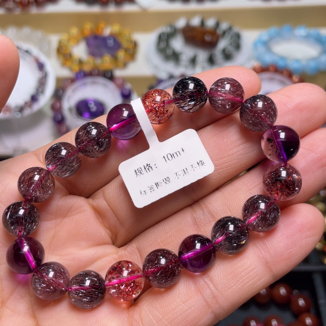 水晶手链未镶嵌超七黑加仑