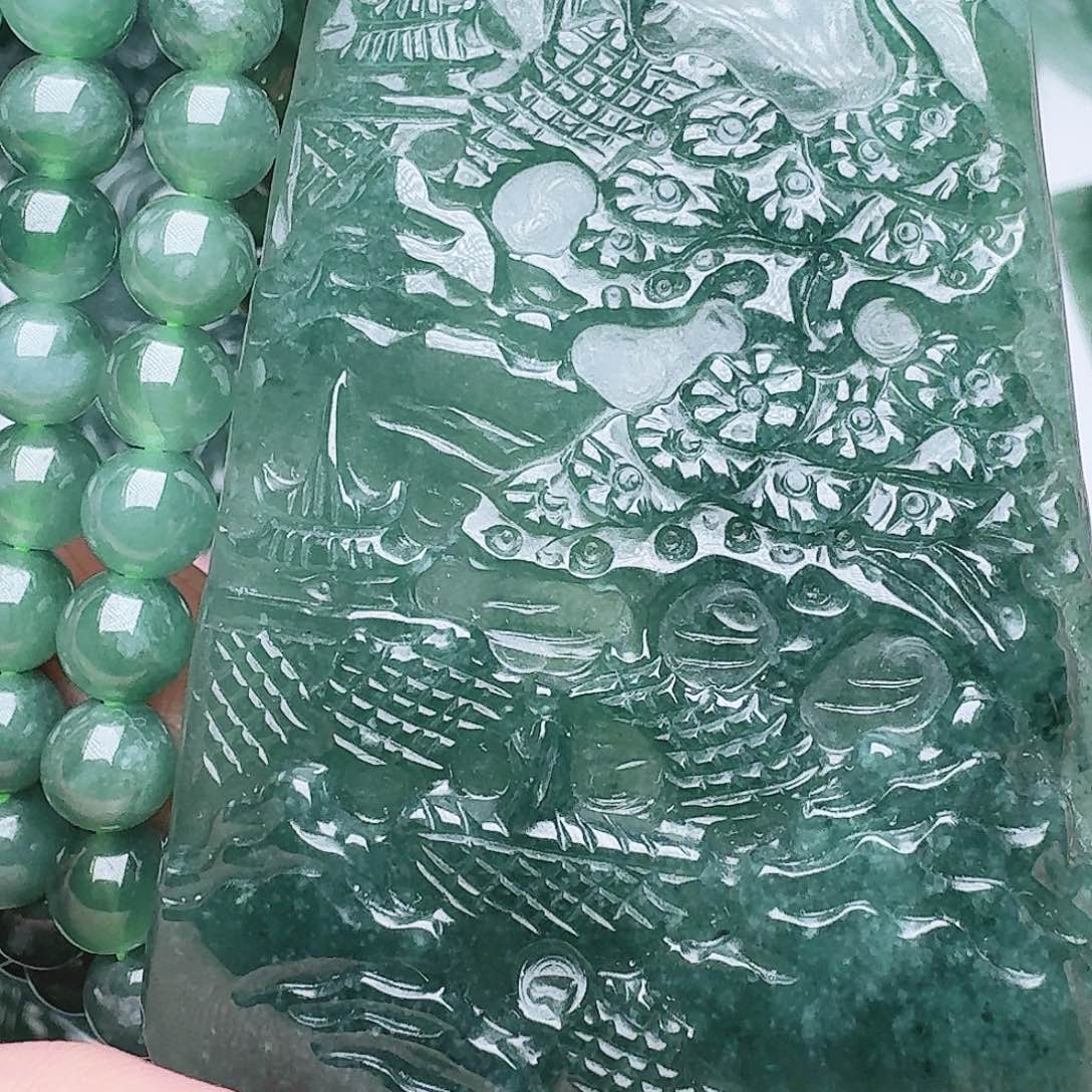 翡翠未镶嵌颈饰111