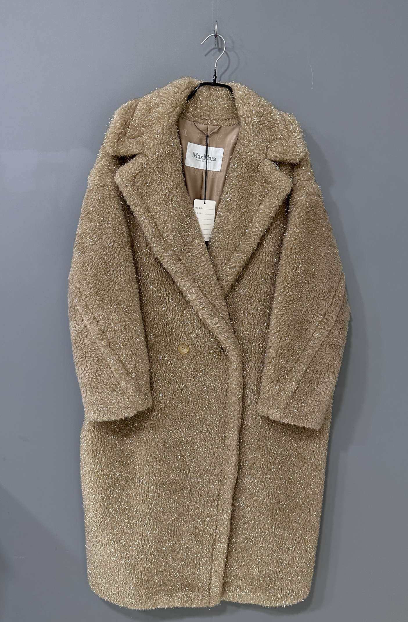99新 MaxMara 金丝泰迪大衣外套/M码/16767
