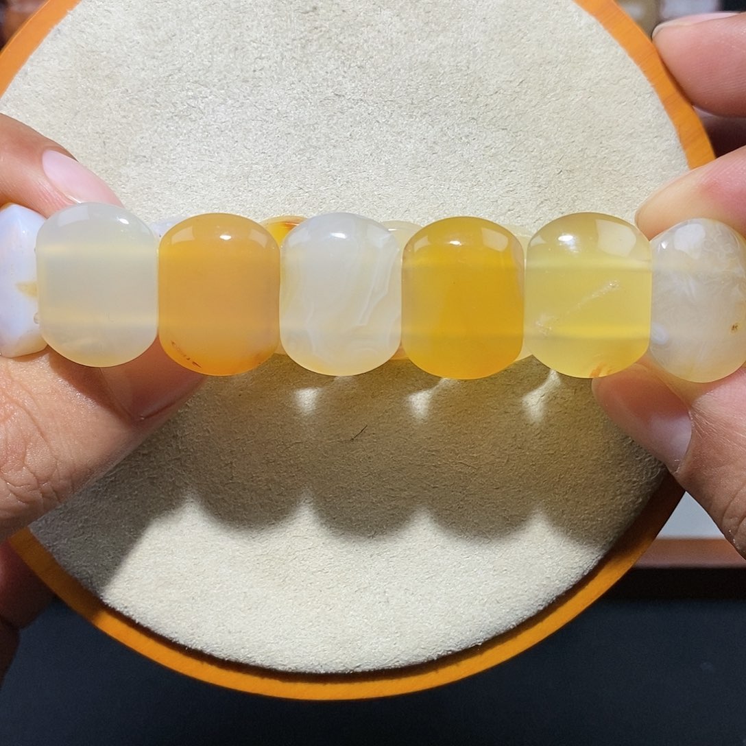 硅化珊瑚（珊瑚玉）手串未镶嵌冰发丝16