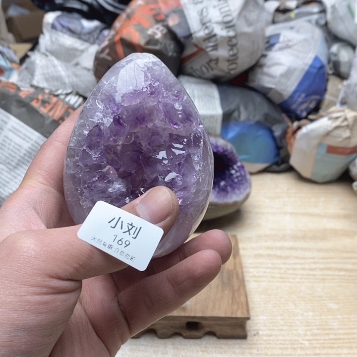 未镶嵌紫晶珠宝半成品