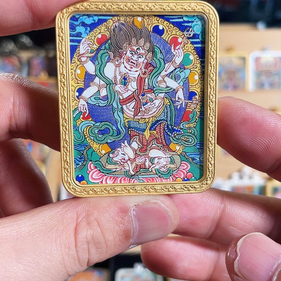 吊坠白六臂，热贡纯手绘