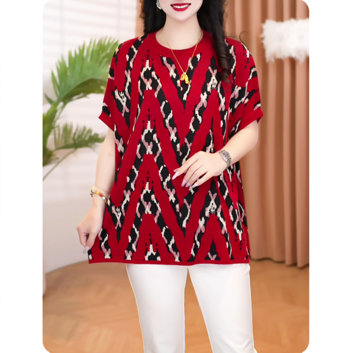 |TS2|山峰新品女士宽松小衫气质上衣时尚休闲女装2ZS0125867