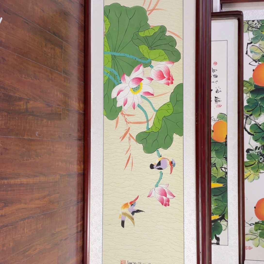 国画带框尺寸48*163厘米