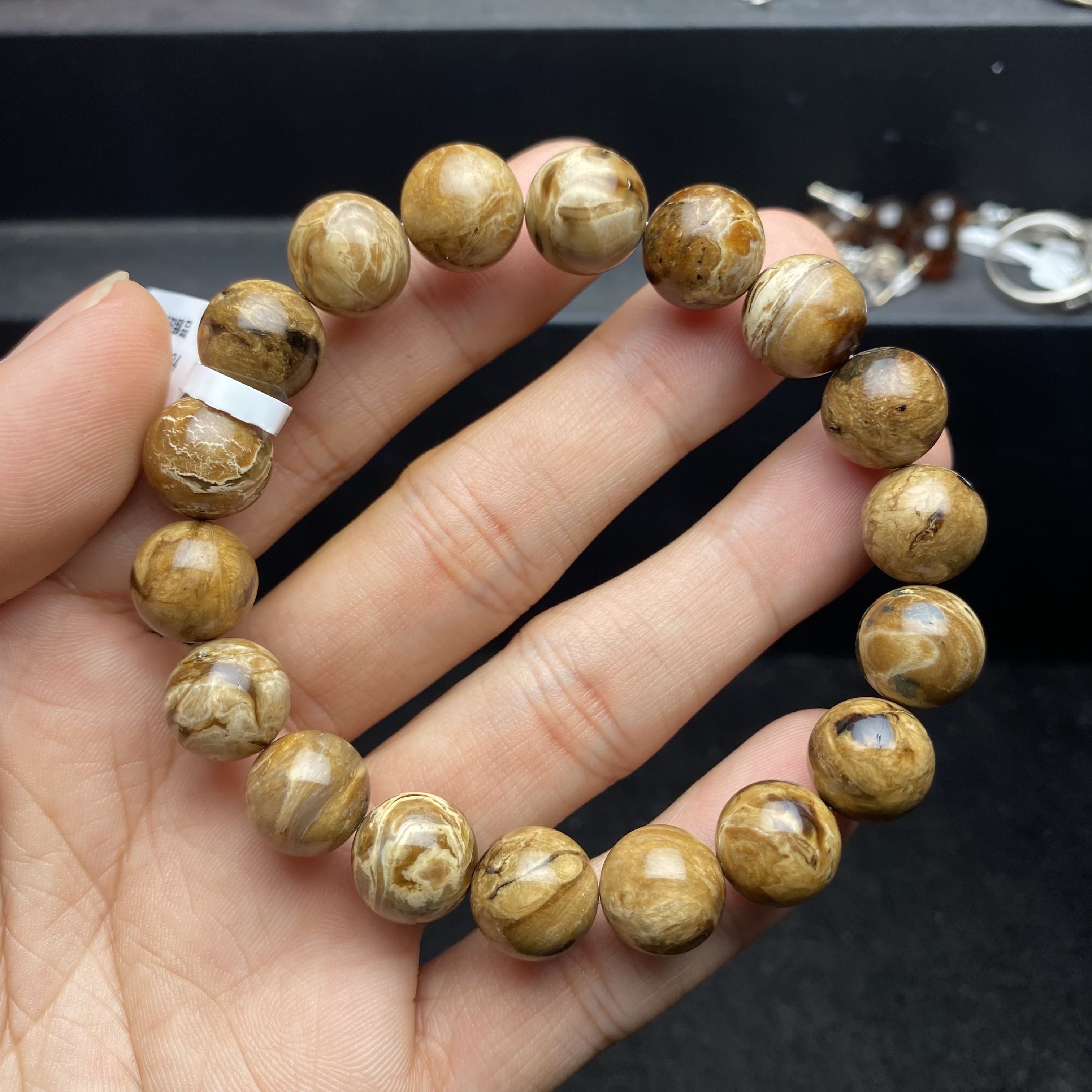 1-31天然缅甸琥珀根珀手串15.53g