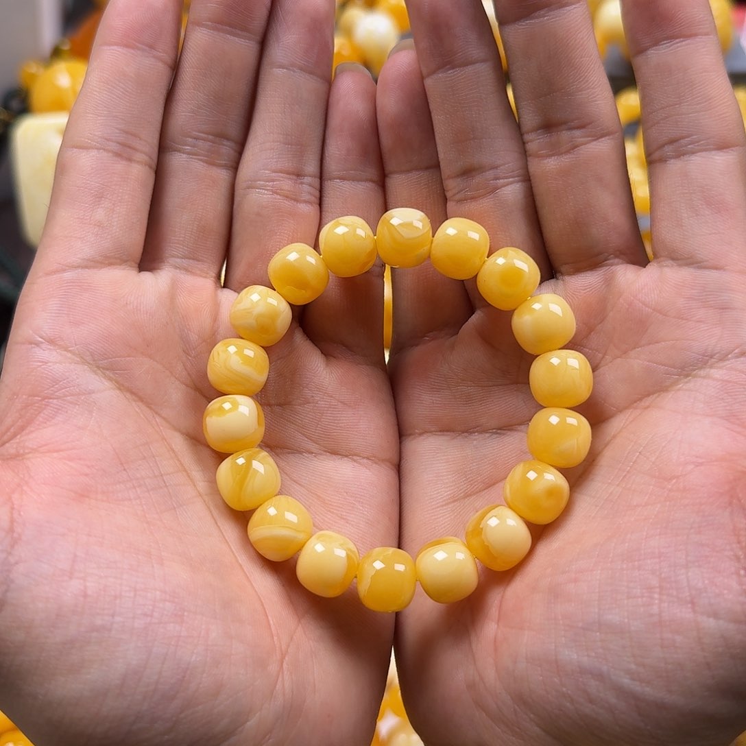 琥珀珠宝奇石未镶嵌同料老型12mm