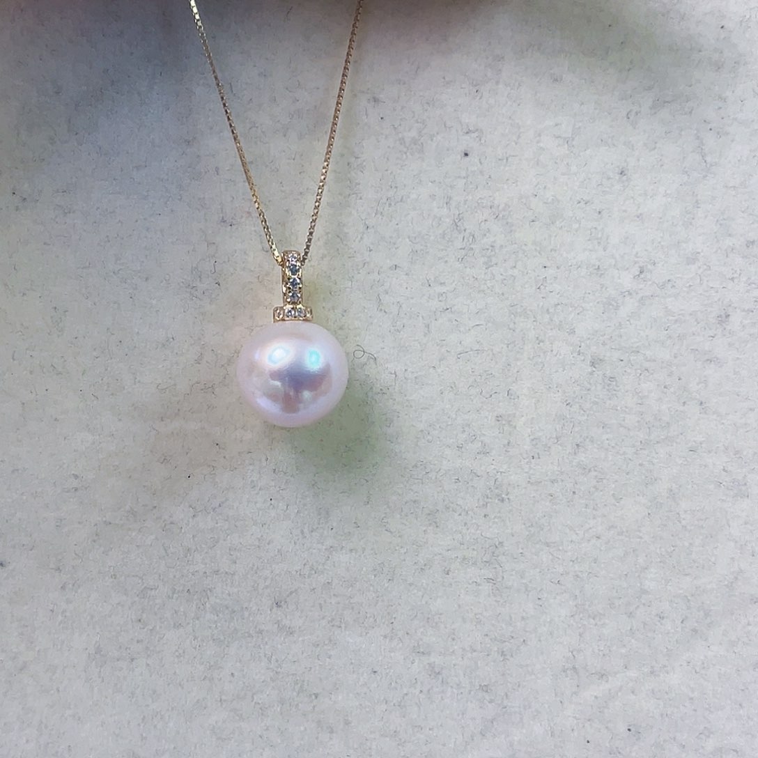 淡水珍珠吊坠(赠链)银S925镶嵌