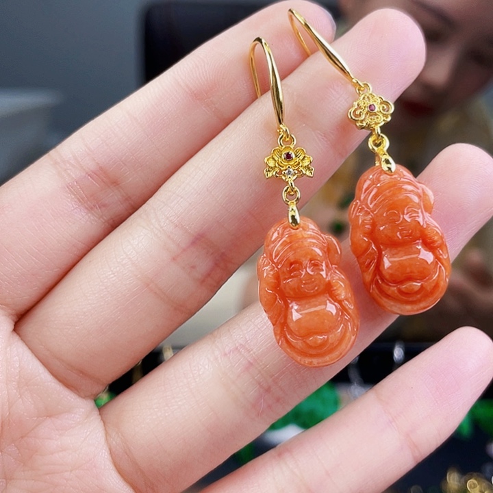 翡翠耳饰未镶嵌饰品