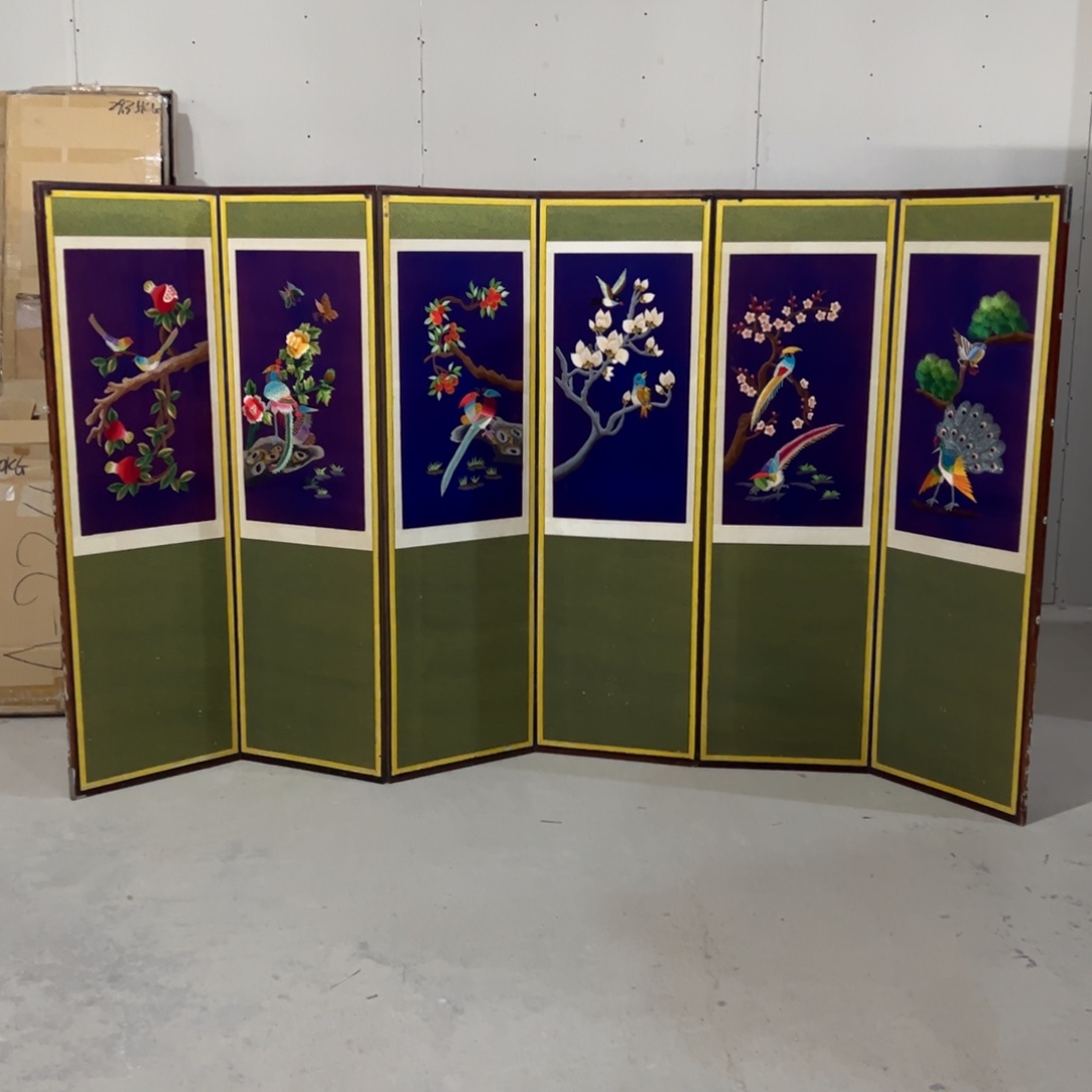 绘画屏风框画茶空间设计