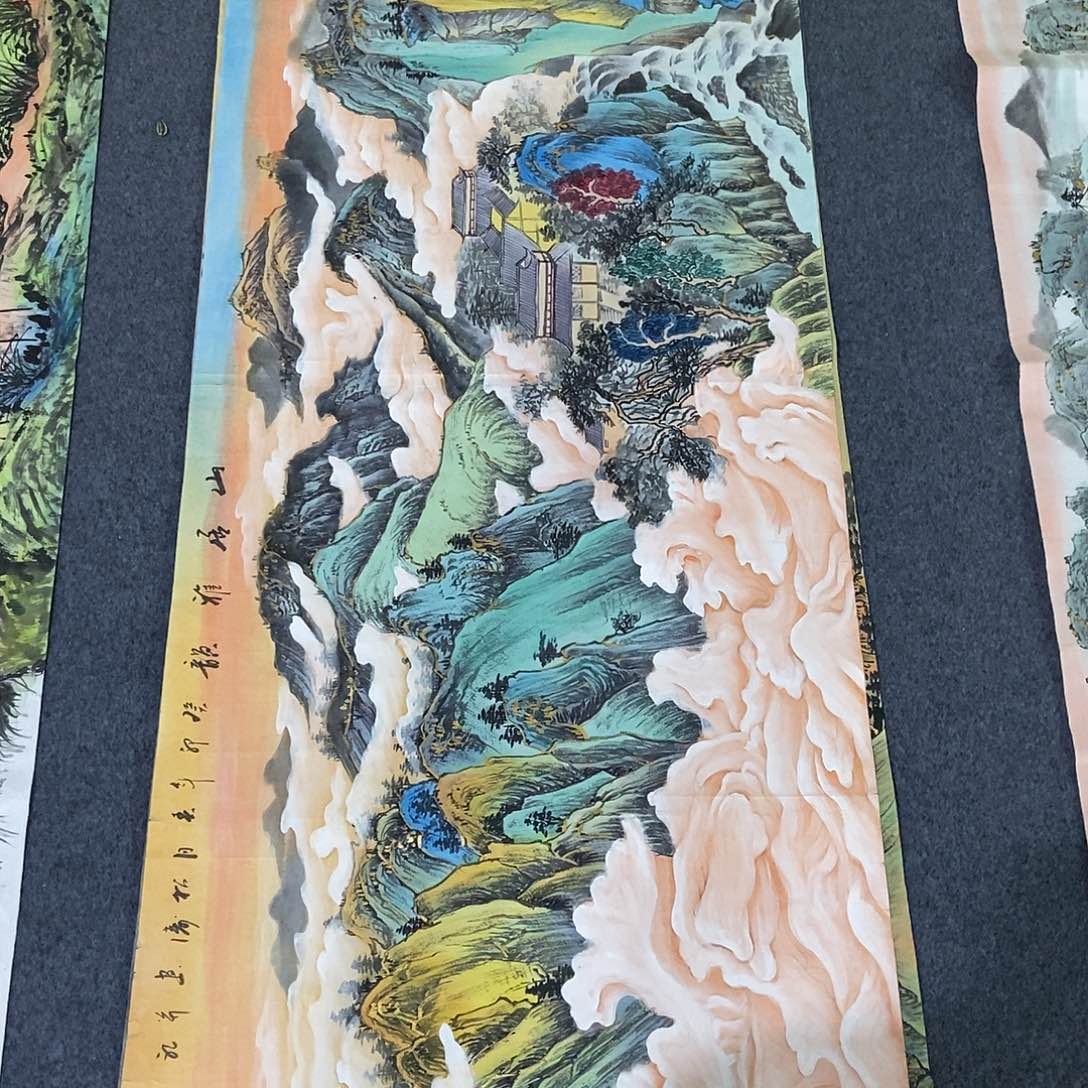 国画小六尺山水一副