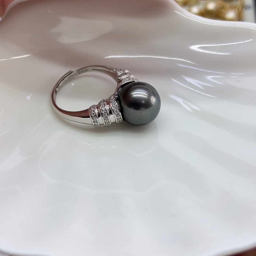 海水珍珠戒指银S925镶嵌