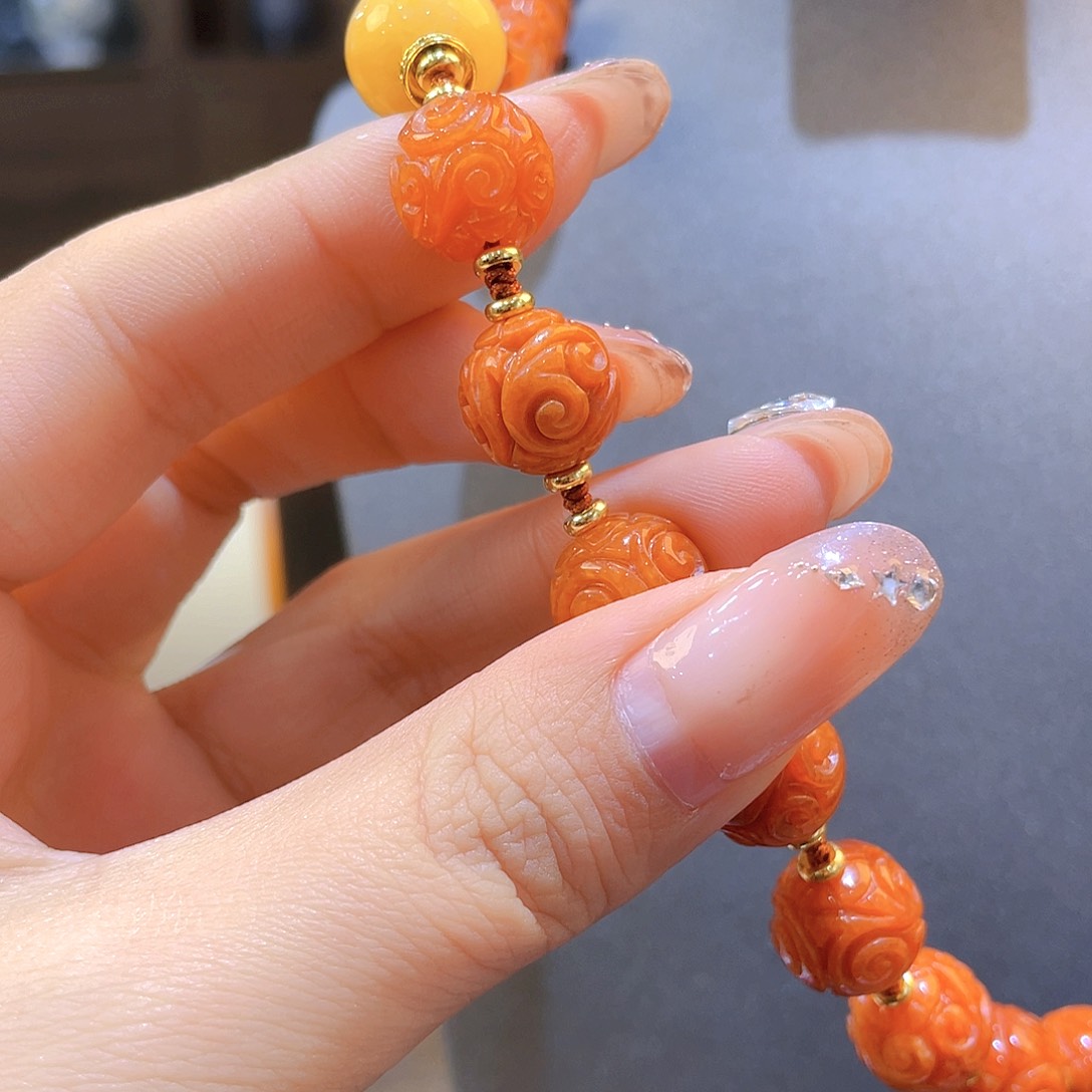 翡翠颈饰未镶嵌m****y项链拍14