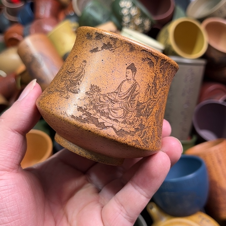 紫砂茶杯全手工紫砂主人杯