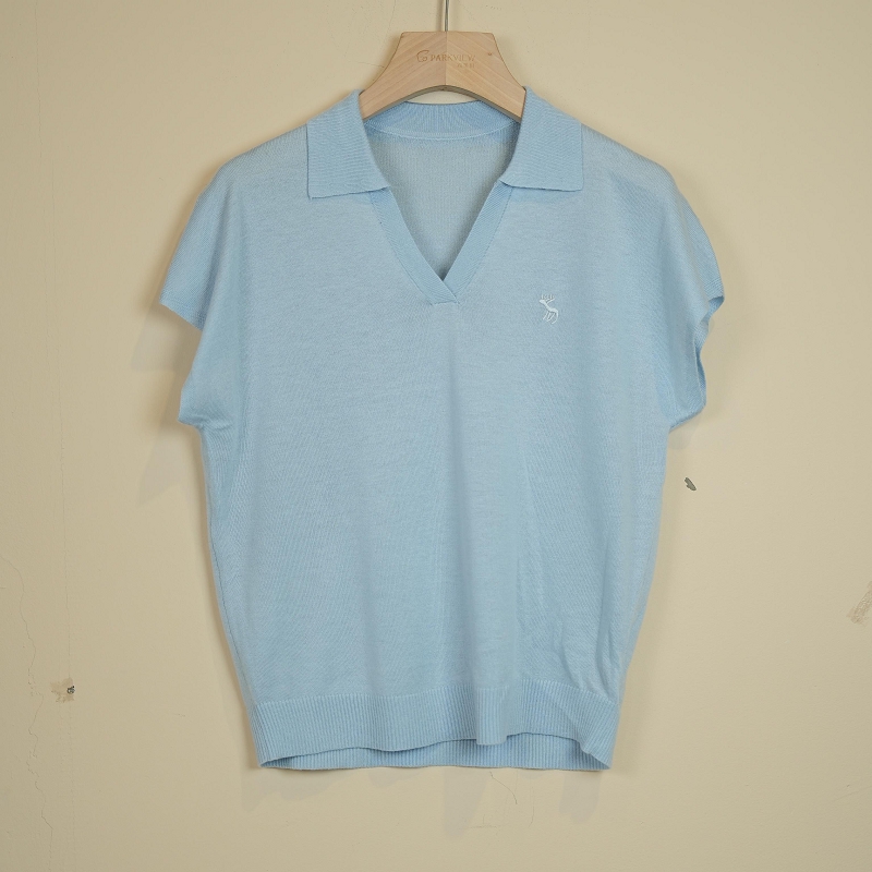 PARKVIEW/百芙川针织衫时尚休闲百搭夏季简约翻领AW0236-3