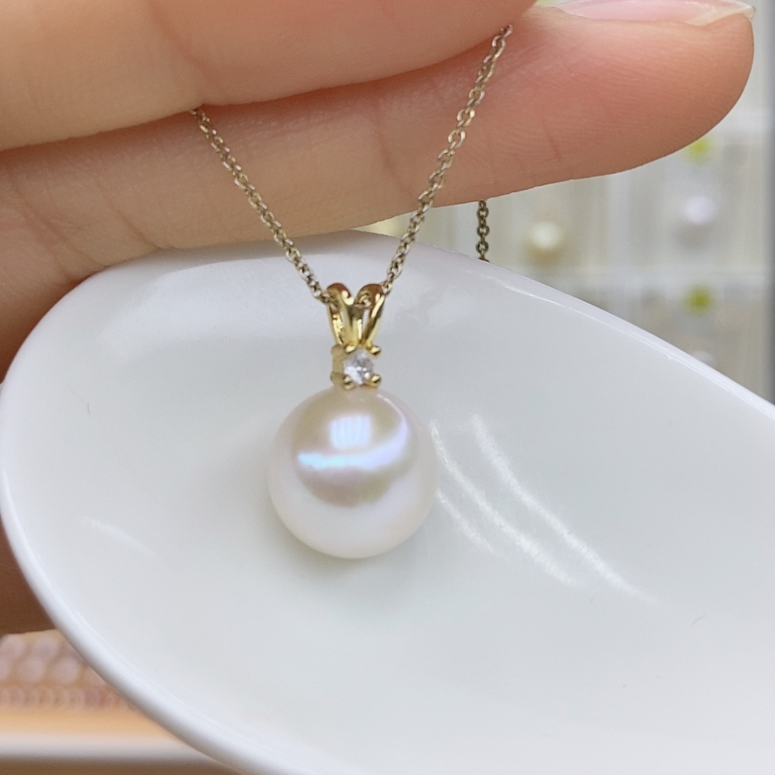 合金淡水珍珠吊坠(赠链)