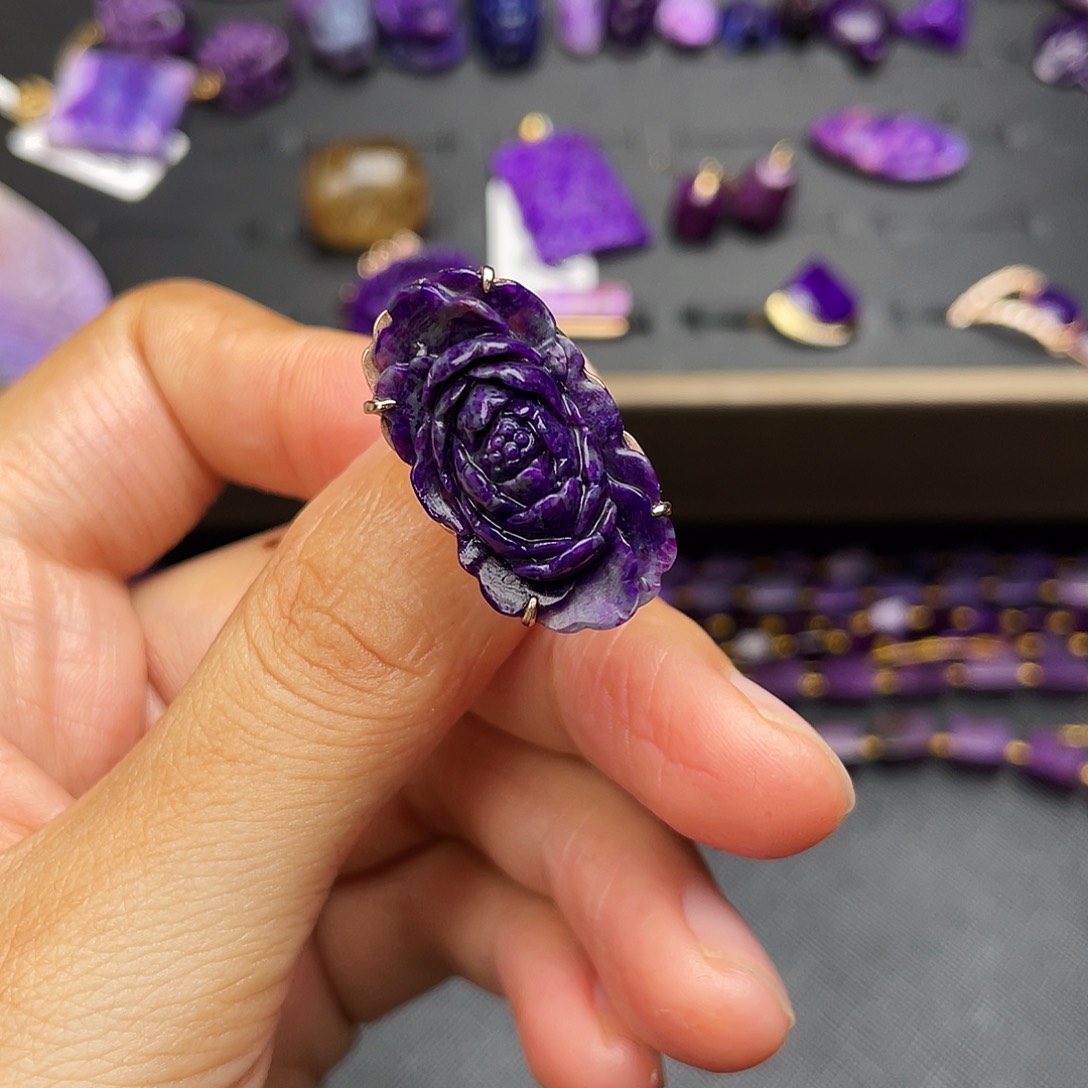 苏纪石（舒俱来）戒指银S925镶嵌