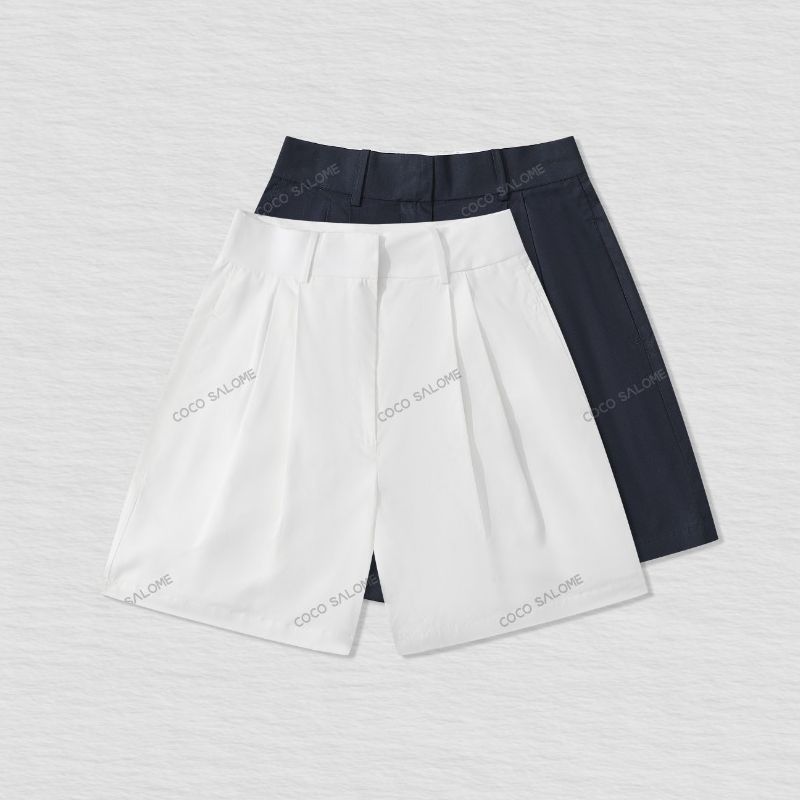 安安推荐【白西裤】天丝百搭显瘦时髦短休闲阔腿西裤BY25C51673-DK