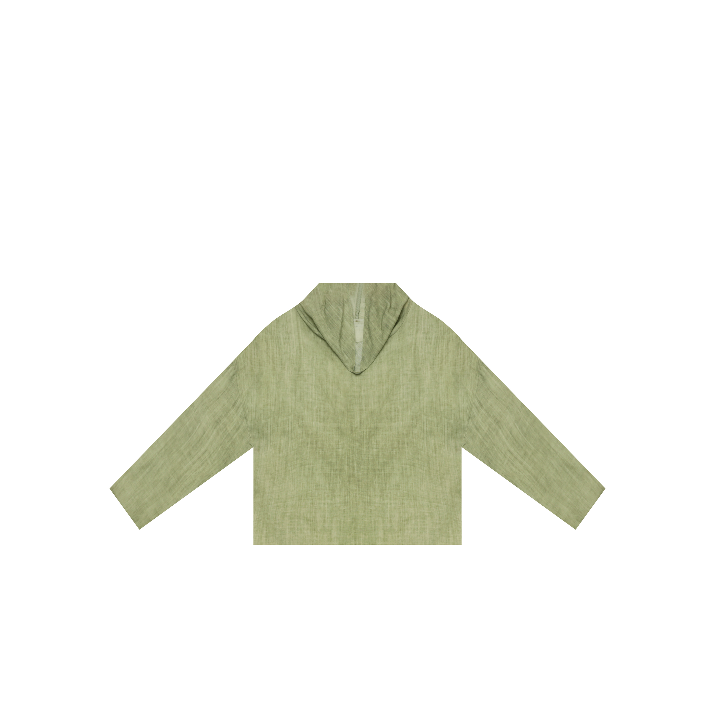 【麻訪家】MF0146柳绿文艺简约宽松百搭长袖堆堆领上衣