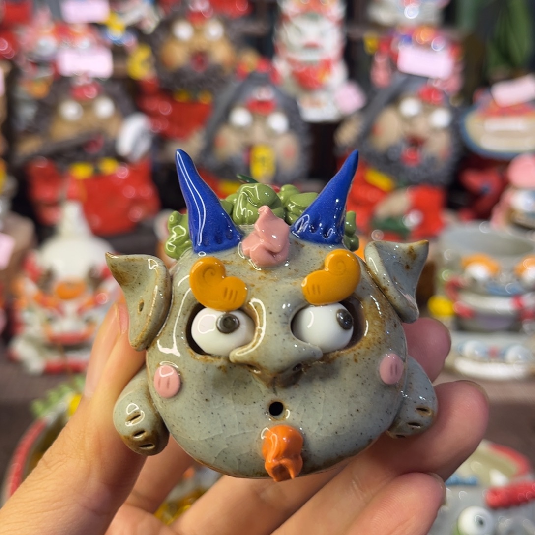 泥塑纯手工茶宠摆件