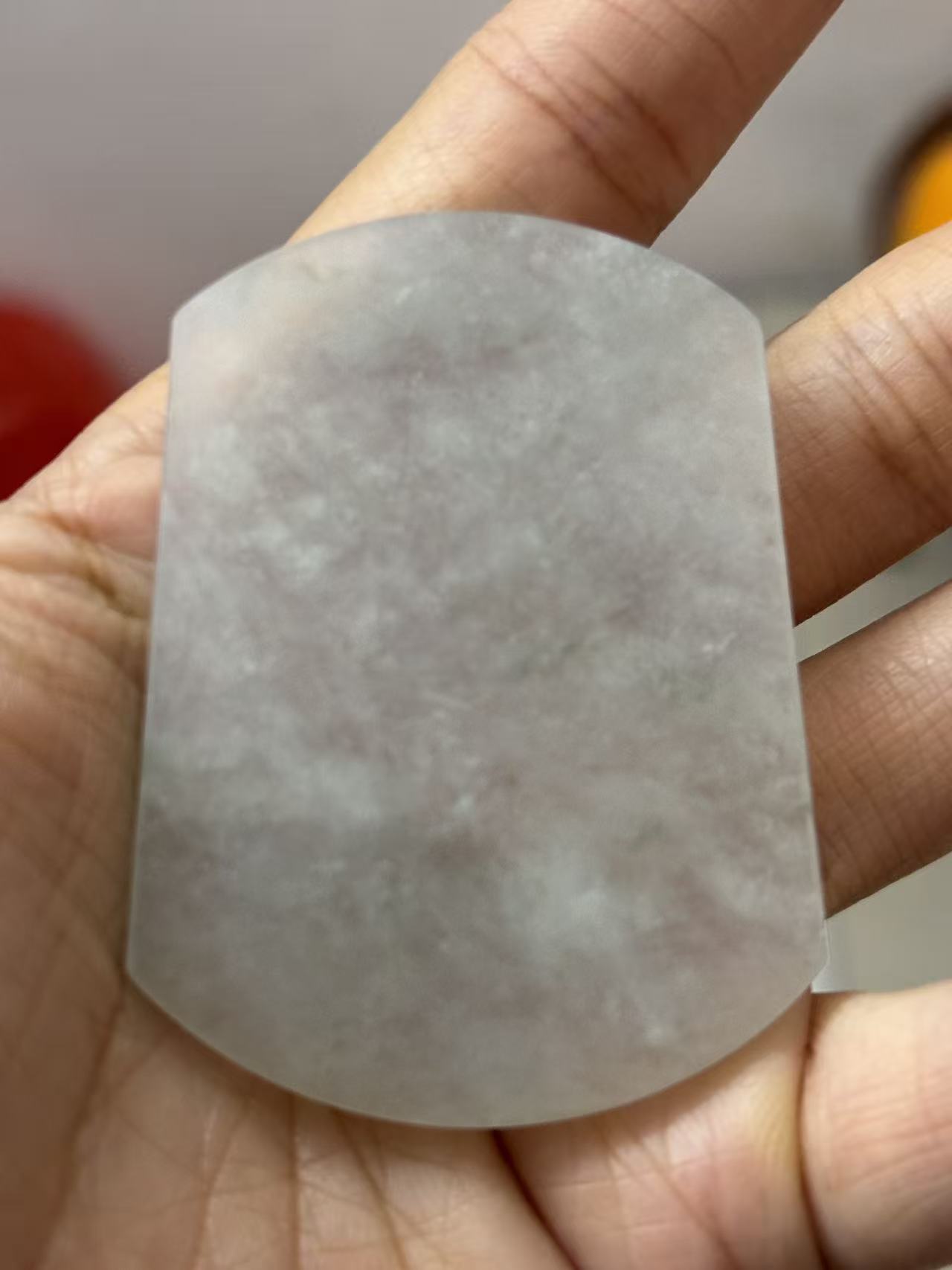 天然缅甸翡翠A货 冰种飘花无事牌平安牌挂件