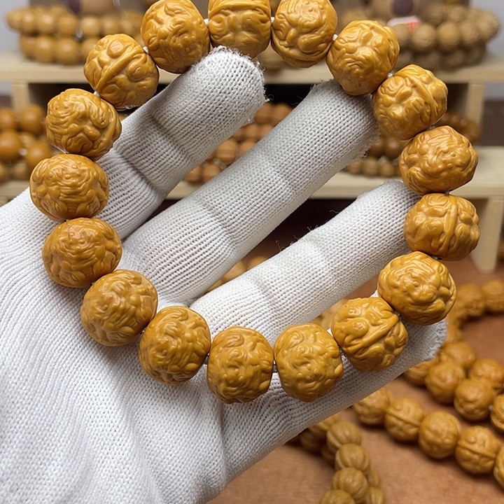 猴头核桃手串 聚宝盆金蟾16+