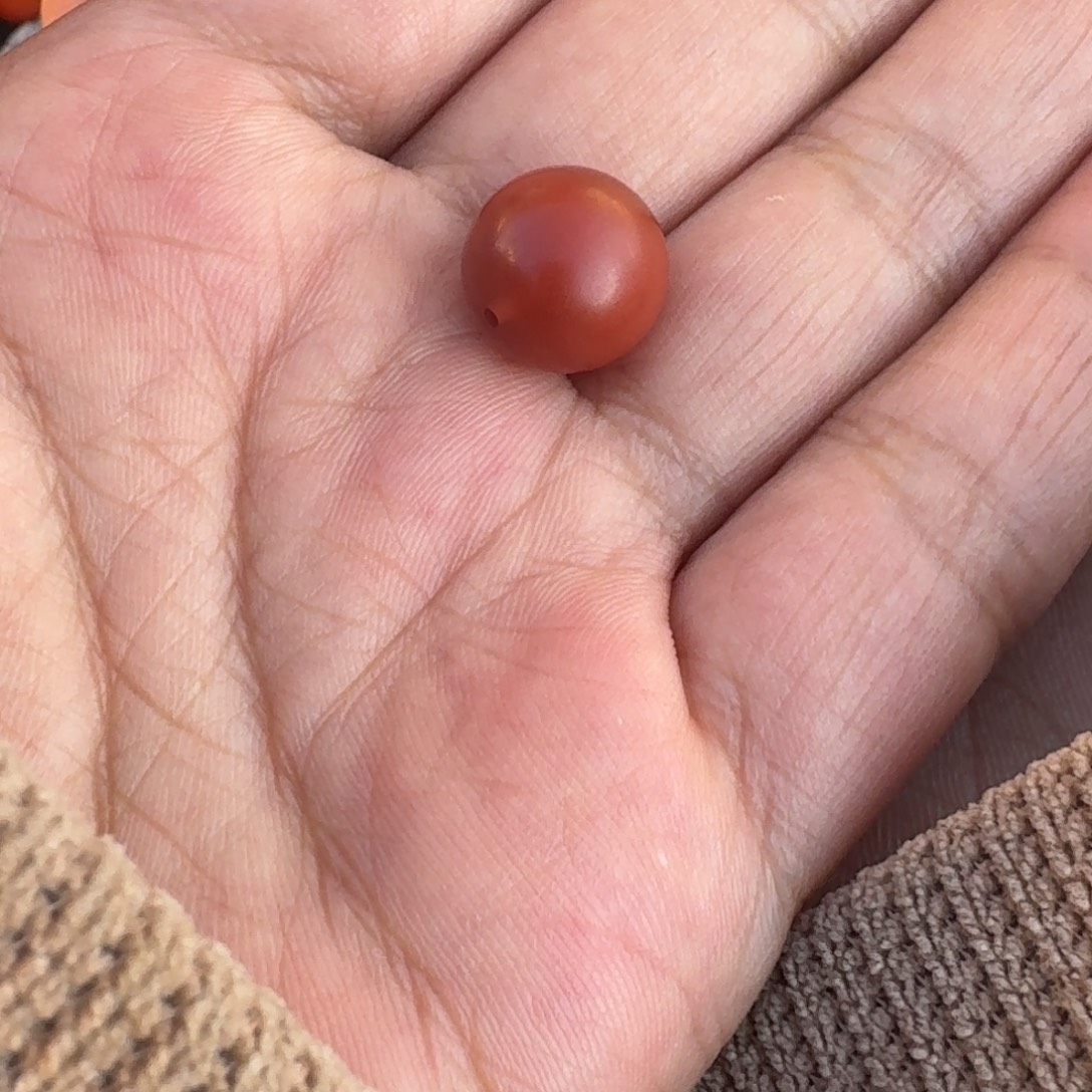 南红玛瑙未镶嵌颈饰官坡锦红满色满肉单珠