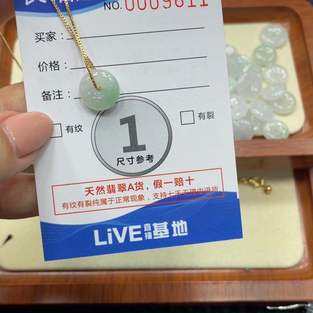 翡翠颈饰未镶嵌翡翠吊坠x 9611