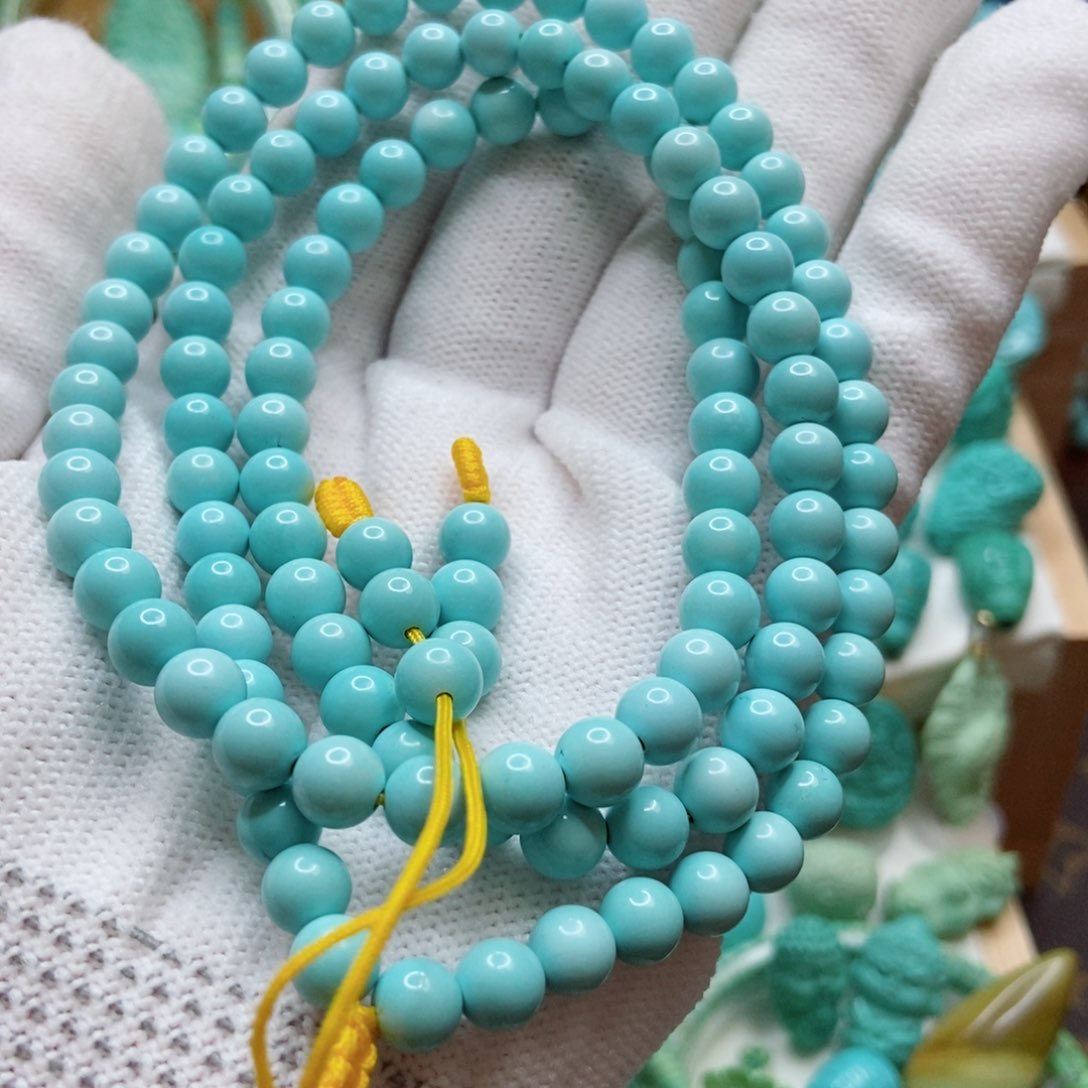 绿松石105珠子未镶嵌