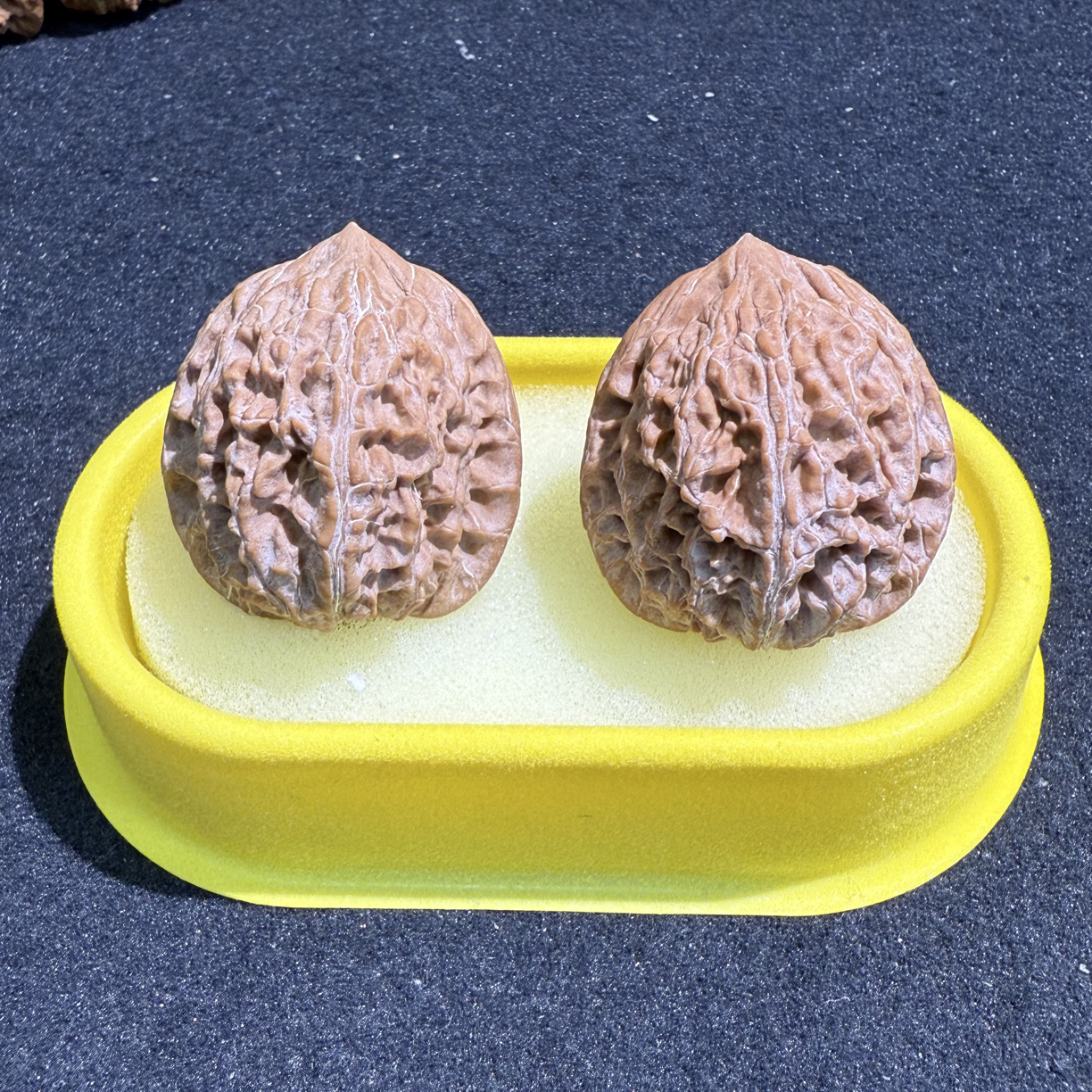文玩核桃秦岭野生胖鸡心，37尺全品孤品