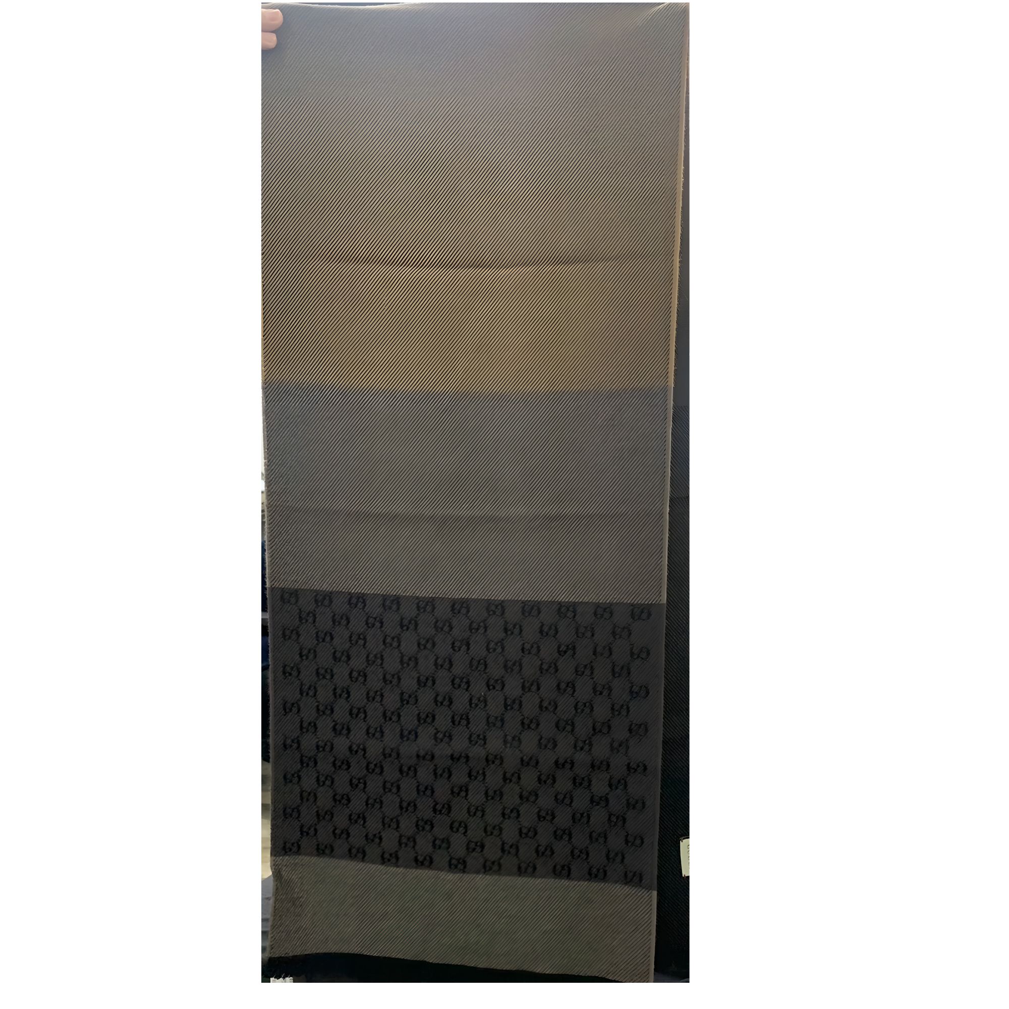 95新 GUCCI/古驰 活动GG老花棕色渐变围巾 拼色P231961021